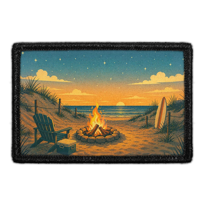 Beach Glow  - Meta Data - Crop Image Text - - Removable Patch - Pull Patch - Removable Patches For Authentic Flexfit and Snapback Hats
