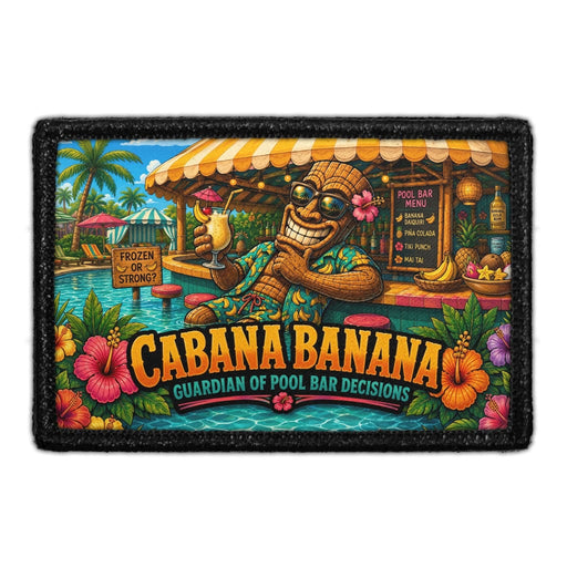 Cabana Banana - Guardian of Pool Bar Decisions  - Meta Data - Crop Image Text - - Removable Patch - Pull Patch - Removable Patches For Authentic Flexfit and Snapback Hats
