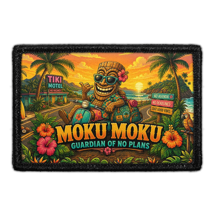Moku Mok - Guardian of No Plans  - Meta Data - Crop Image Text - - Removable Patch - Pull Patch - Removable Patches For Authentic Flexfit and Snapback Hats
