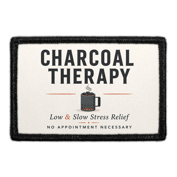 Charcoal Therapy  - Meta Data - Crop Image Text - - Removable Patch - Pull Patch - Removable Patches For Authentic Flexfit and Snapback Hats
