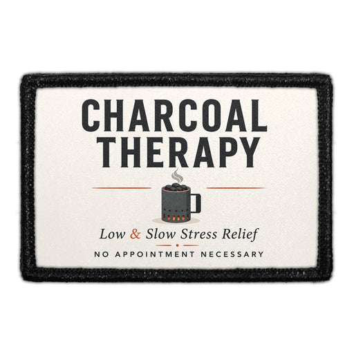 Charcoal Therapy  - Meta Data - Crop Image Text - - Removable Patch - Pull Patch - Removable Patches For Authentic Flexfit and Snapback Hats
