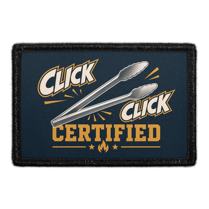 Click Click Certified  - Meta Data - Crop Image Text - - Removable Patch - Pull Patch - Removable Patches For Authentic Flexfit and Snapback Hats
