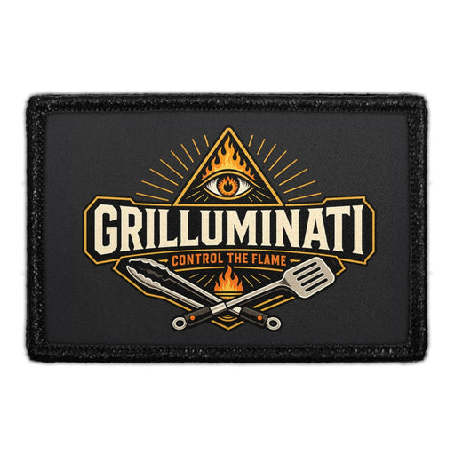 Grilluminati  - Meta Data - Crop Image Text - - Removable Patch - Pull Patch - Removable Patches For Authentic Flexfit and Snapback Hats
