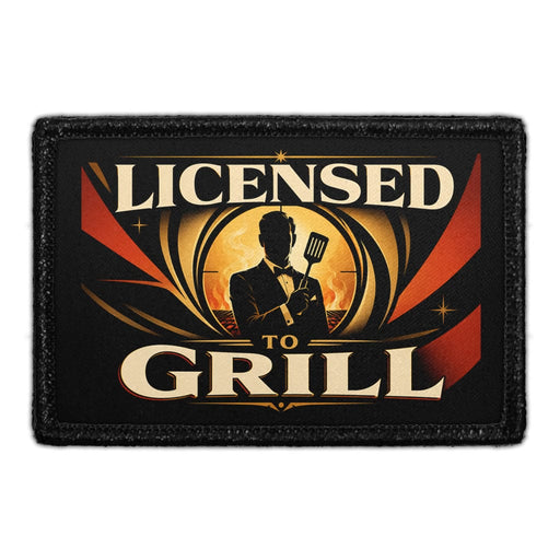 Licensed to Grill  - Meta Data - Crop Image Text - - Removable Patch - Pull Patch - Removable Patches For Authentic Flexfit and Snapback Hats
