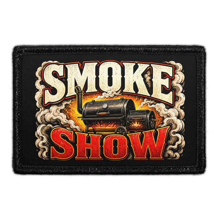 Smoke Show  - Meta Data - Crop Image Text - - Removable Patch - Pull Patch - Removable Patches For Authentic Flexfit and Snapback Hats
