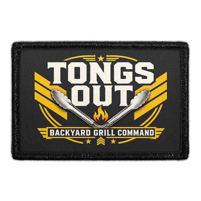 Tongs Out  - Meta Data - Crop Image Text - - Removable Patch - Pull Patch - Removable Patches For Authentic Flexfit and Snapback Hats
