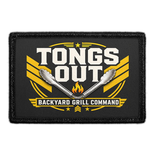 Tongs Out  - Meta Data - Crop Image Text - - Removable Patch - Pull Patch - Removable Patches For Authentic Flexfit and Snapback Hats
