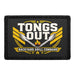 Tongs Out  - Meta Data - Crop Image Text - - Removable Patch - Pull Patch - Removable Patches For Authentic Flexfit and Snapback Hats

