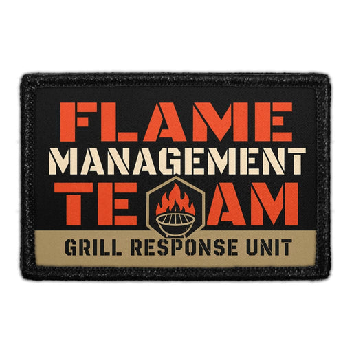 Flame Management Team  - Meta Data - Crop Image Text - - Removable Patch - Pull Patch - Removable Patches For Authentic Flexfit and Snapback Hats
