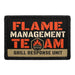 Flame Management Team  - Meta Data - Crop Image Text - - Removable Patch - Pull Patch - Removable Patches For Authentic Flexfit and Snapback Hats
