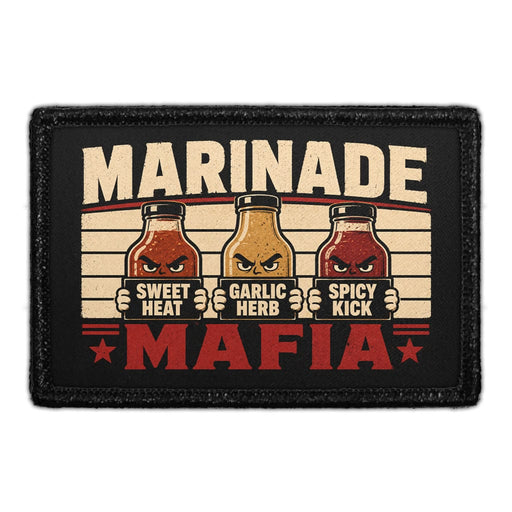Marinade Mafia  - Meta Data - Crop Image Text - - Removable Patch - Pull Patch - Removable Patches For Authentic Flexfit and Snapback Hats
