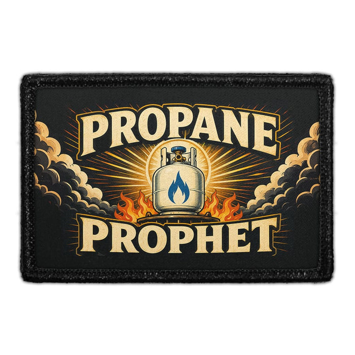 Propane Prophet  - Meta Data - Crop Image Text - - Removable Patch - Pull Patch - Removable Patches For Authentic Flexfit and Snapback Hats
