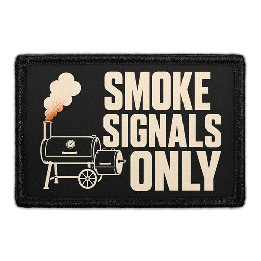 Smoke Signals Only  - Meta Data - Crop Image Text - - Removable Patch - Pull Patch - Removable Patches For Authentic Flexfit and Snapback Hats
