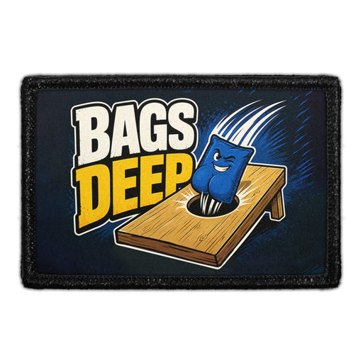 Bags Deep  - Meta Data - Crop Image Text - - Removable Patch - Pull Patch - Removable Patches For Authentic Flexfit and Snapback Hats
