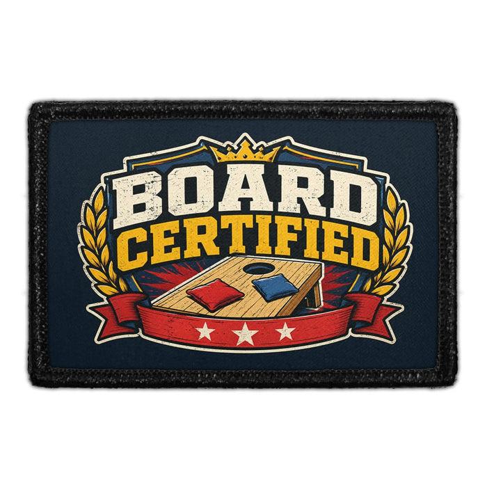 Board Certified  - Meta Data - Crop Image Text - - Removable Patch - Pull Patch - Removable Patches For Authentic Flexfit and Snapback Hats
