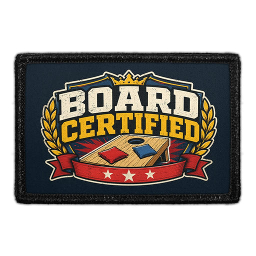 Board Certified  - Meta Data - Crop Image Text - - Removable Patch - Pull Patch - Removable Patches For Authentic Flexfit and Snapback Hats
