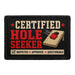 Certified Hole Seeker  - Meta Data - Crop Image Text - - Removable Patch - Pull Patch - Removable Patches For Authentic Flexfit and Snapback Hats

