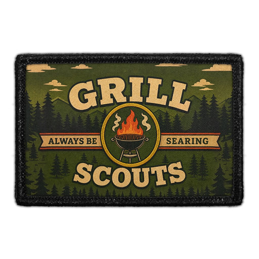 Grill Scouts  - Meta Data - Crop Image Text - - Removable Patch - Pull Patch - Removable Patches For Authentic Flexfit and Snapback Hats
