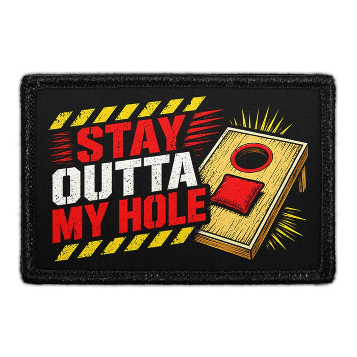 Stay Outta My Hole  - Meta Data - Crop Image Text - - Removable Patch - Pull Patch - Removable Patches For Authentic Flexfit and Snapback Hats
