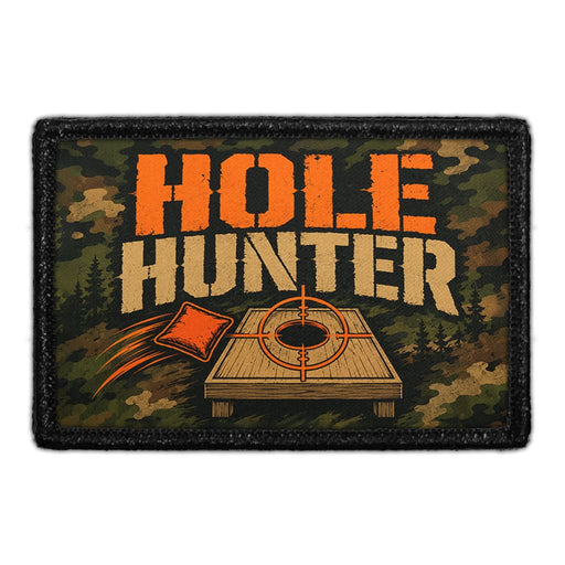 Hole Hunter  - Meta Data - Crop Image Text - - Removable Patch - Pull Patch - Removable Patches For Authentic Flexfit and Snapback Hats
