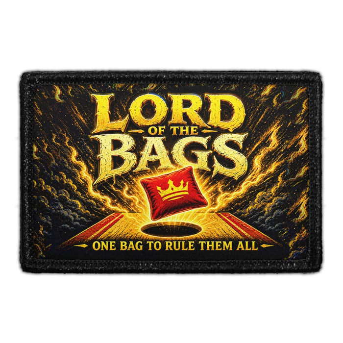 Lord of the Bags  - Meta Data - Crop Image Text - - Removable Patch - Pull Patch - Removable Patches For Authentic Flexfit and Snapback Hats
