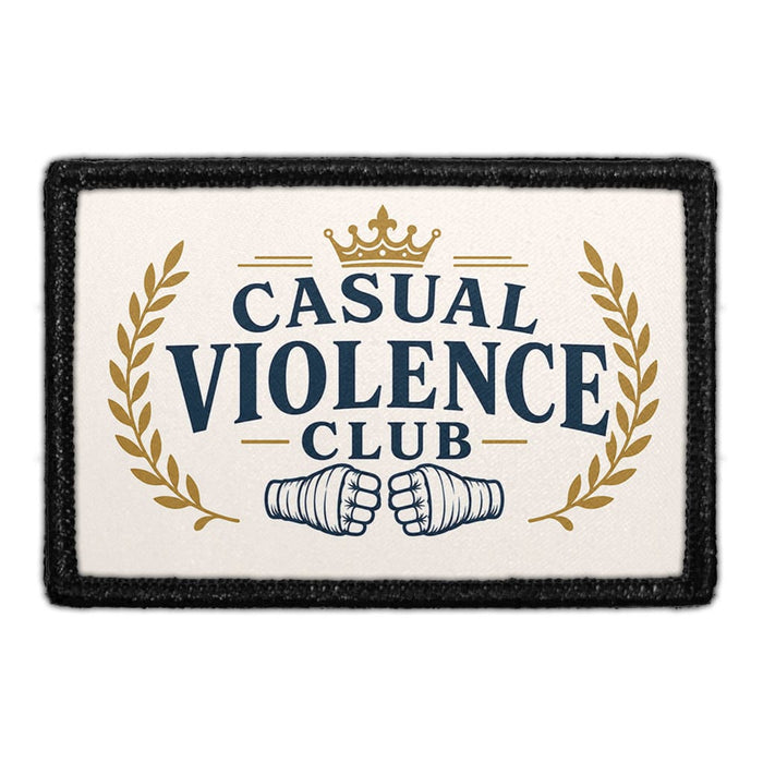 Casual Violence Club  - Meta Data - Crop Image Text - - Removable Patch - Pull Patch - Removable Patches For Authentic Flexfit and Snapback Hats
