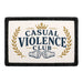 Casual Violence Club  - Meta Data - Crop Image Text - - Removable Patch - Pull Patch - Removable Patches For Authentic Flexfit and Snapback Hats

