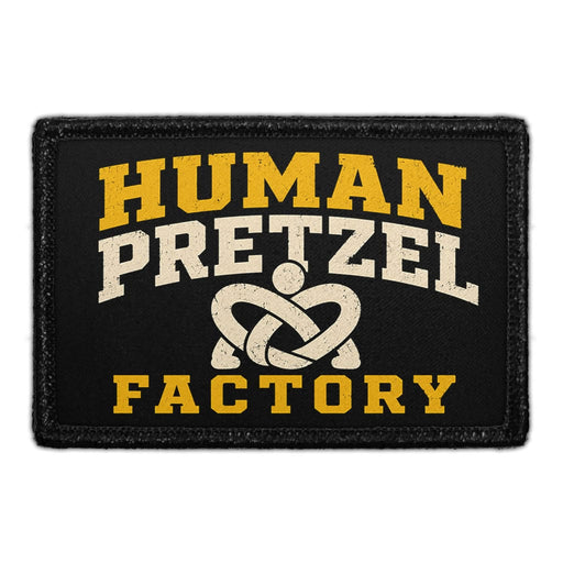 Human Pretzel Factory  - Meta Data - Crop Image Text - - Removable Patch - Pull Patch - Removable Patches For Authentic Flexfit and Snapback Hats
