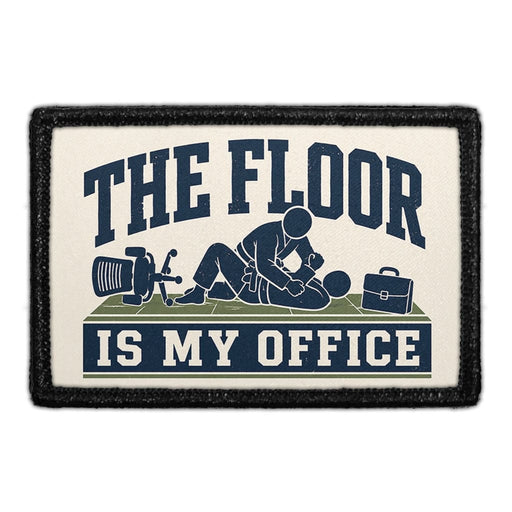 The Floor Is My Office  - Meta Data - Crop Image Text - - Removable Patch - Pull Patch - Removable Patches For Authentic Flexfit and Snapback Hats
