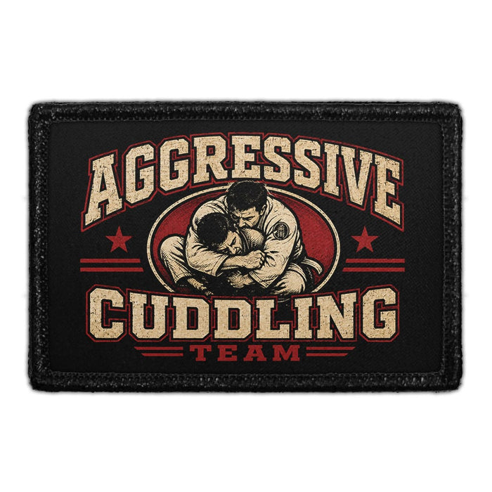 Aggressive Cuddling Team  - Meta Data - Crop Image Text - - Removable Patch - Pull Patch - Removable Patches For Authentic Flexfit and Snapback Hats
