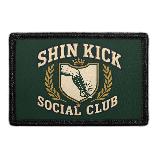 Shin Kick Social Club  - Meta Data - Crop Image Text - - Removable Patch - Pull Patch - Removable Patches For Authentic Flexfit and Snapback Hats

