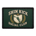 Shin Kick Social Club  - Meta Data - Crop Image Text - - Removable Patch - Pull Patch - Removable Patches For Authentic Flexfit and Snapback Hats
