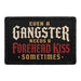 Even a Gangster Needs a Forehead Kiss Sometimes  - Meta Data - Crop Image Text - - Removable Patch - Pull Patch - Removable Patches For Authentic Flexfit and Snapback Hats
