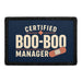 Certified Boo-Boo Manager  - Meta Data - Crop Image Text - - Removable Patch - Pull Patch - Removable Patches For Authentic Flexfit and Snapback Hats
