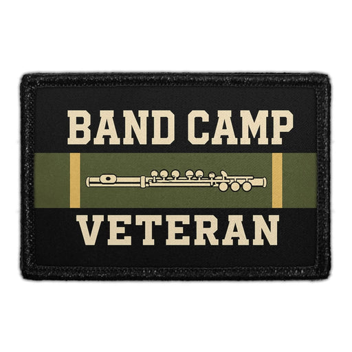 Band Camp Veteran  - Meta Data - Crop Image Text - - Removable Patch - Pull Patch - Removable Patches For Authentic Flexfit and Snapback Hats
