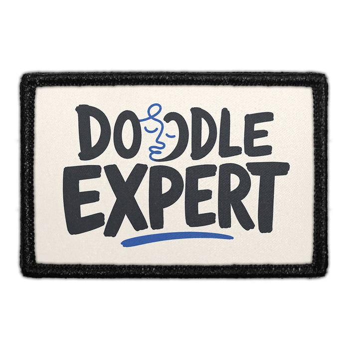 Doodle Expert  - Meta Data - Crop Image Text - - Removable Patch - Pull Patch - Removable Patches For Authentic Flexfit and Snapback Hats
