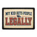 My Kid Hits People Legally  - Meta Data - Crop Image Text - - Removable Patch - Pull Patch - Removable Patches For Authentic Flexfit and Snapback Hats
