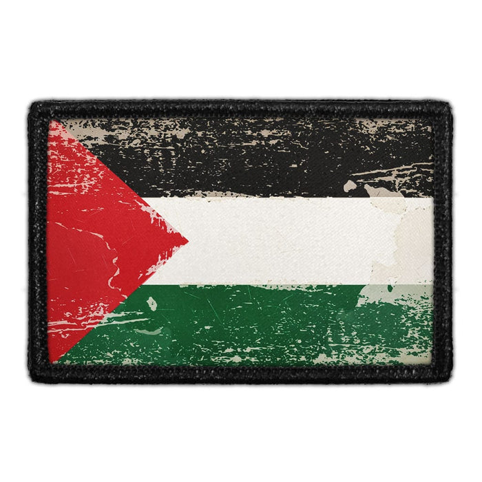 Palestine flag Color Distressed  - Meta Data - Crop Image Text - - Removable Patch - Pull Patch - Removable Patches For Authentic Flexfit and Snapback Hats
