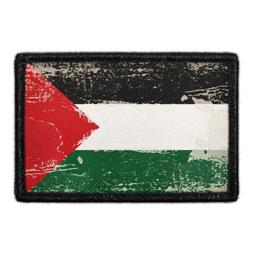 Palestine flag Color Distressed  - Meta Data - Crop Image Text - - Removable Patch - Pull Patch - Removable Patches For Authentic Flexfit and Snapback Hats
