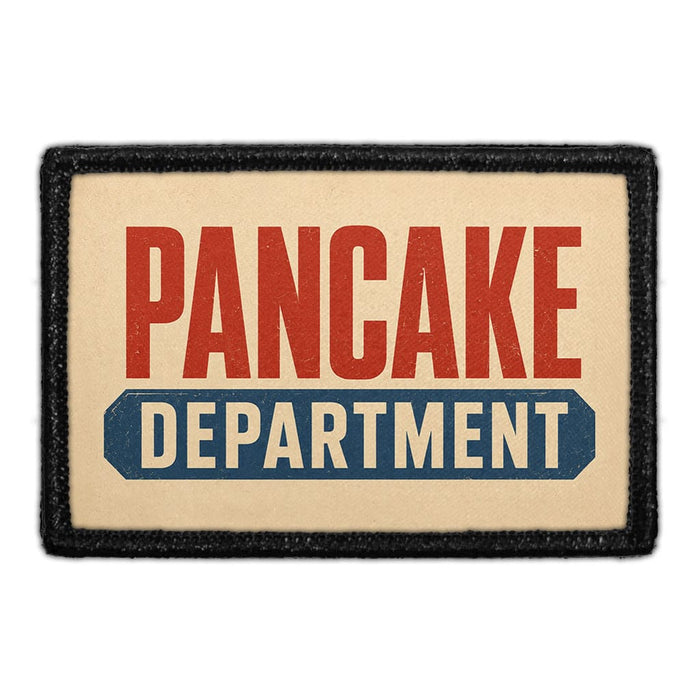 Pancake Department  - Meta Data - Crop Image Text - - Removable Patch - Pull Patch - Removable Patches For Authentic Flexfit and Snapback Hats
