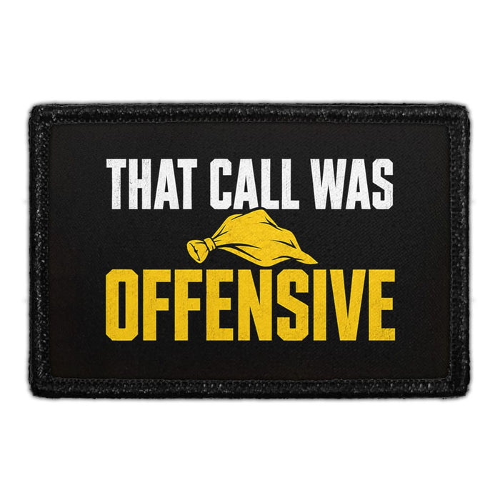 That Call Was Offensive  - Meta Data - Crop Image Text - - Removable Patch - Pull Patch - Removable Patches For Authentic Flexfit and Snapback Hats
