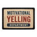 Motivational Yelling Department  - Meta Data - Crop Image Text - - Removable Patch - Pull Patch - Removable Patches For Authentic Flexfit and Snapback Hats

