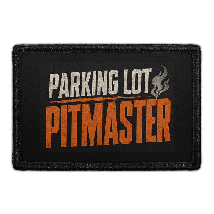 Parking Lot Pitmaster  - Meta Data - Crop Image Text - - Removable Patch - Pull Patch - Removable Patches For Authentic Flexfit and Snapback Hats
