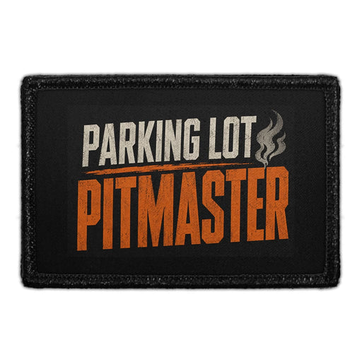 Parking Lot Pitmaster  - Meta Data - Crop Image Text - - Removable Patch - Pull Patch - Removable Patches For Authentic Flexfit and Snapback Hats
