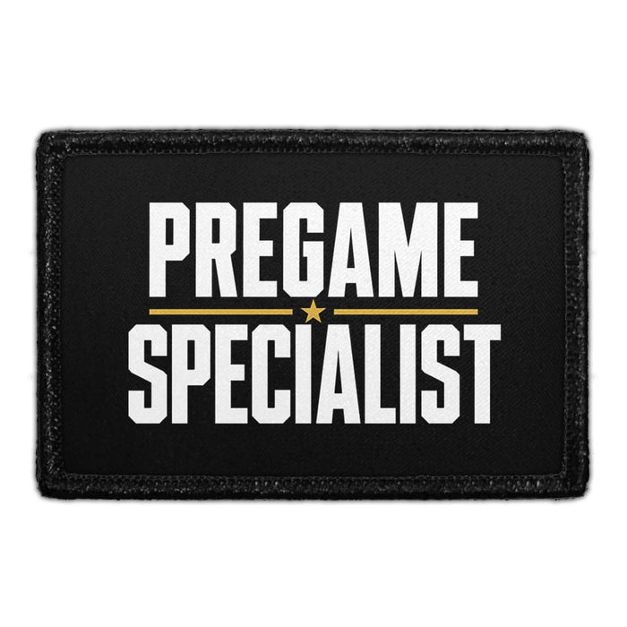 Pregame Specialist  - Meta Data - Crop Image Text - - Removable Patch - Pull Patch - Removable Patches For Authentic Flexfit and Snapback Hats
