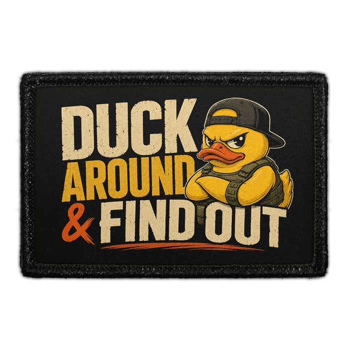 Duck Around & Find Out  - Meta Data - Crop Image Text - - Removable Patch - Pull Patch - Removable Patches For Authentic Flexfit and Snapback Hats
