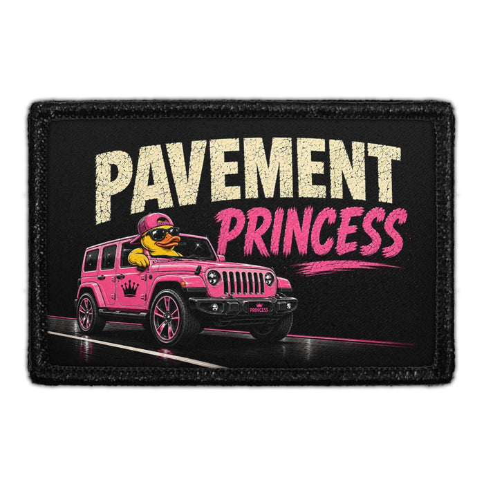 Pavement Princess  - Meta Data - Crop Image Text - - Removable Patch - Pull Patch - Removable Patches For Authentic Flexfit and Snapback Hats

