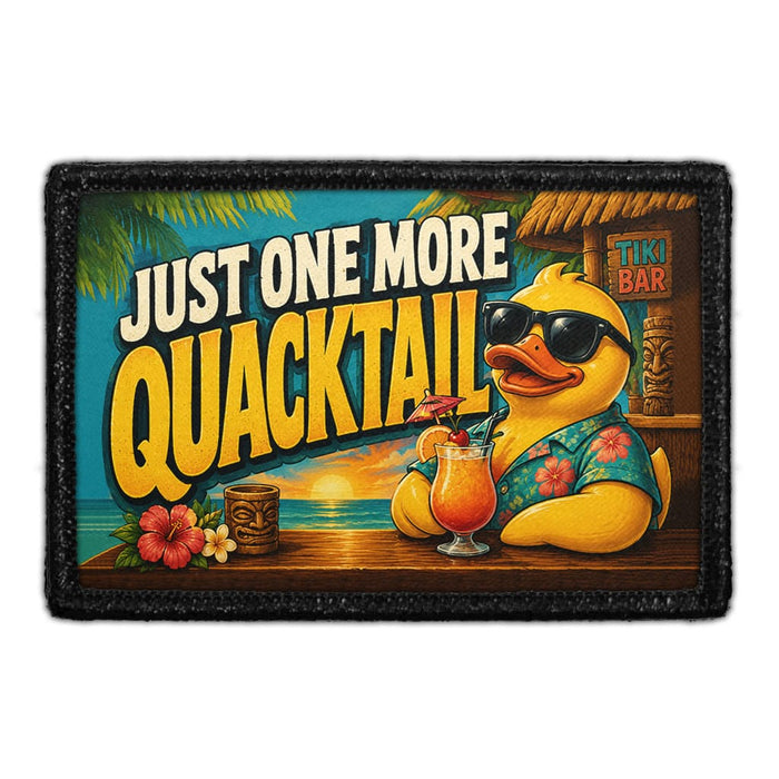 JUST ONE MORE QUACKTAIL  - Meta Data - Crop Image Text -  - Removable Patch - Pull Patch - Removable Patches For Authentic Flexfit and Snapback Hats
