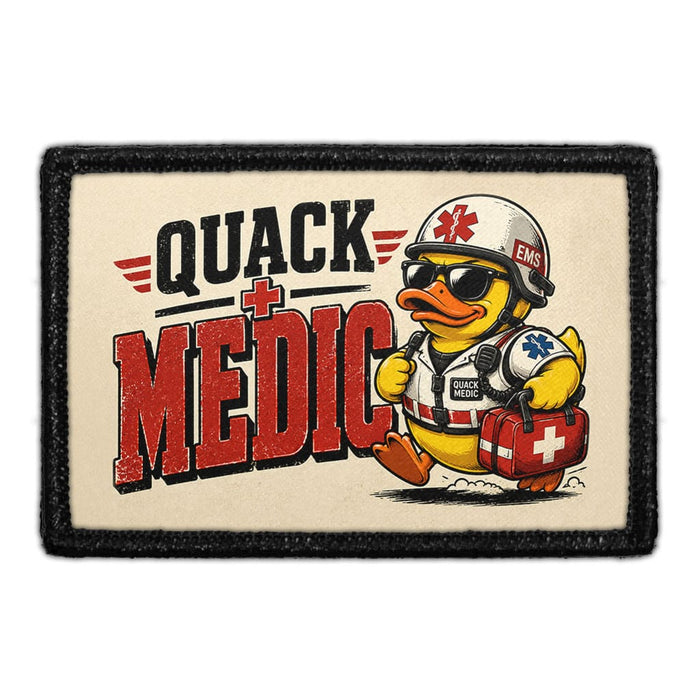 QUACK MEDIC  - Meta Data - Crop Image Text -  - Removable Patch - Pull Patch - Removable Patches For Authentic Flexfit and Snapback Hats
