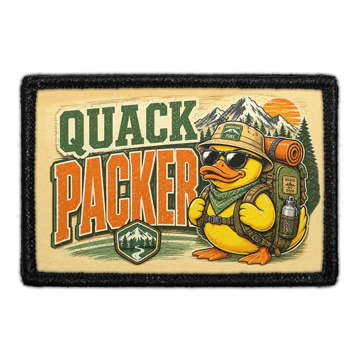 QUACKPACKER  - Meta Data - Crop Image Text -  - Removable Patch - Pull Patch - Removable Patches For Authentic Flexfit and Snapback Hats
